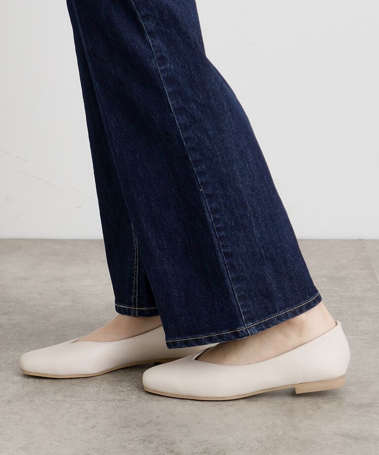 grove「【人間工学】つつまれフィットスクエアトゥフラットパンプス【入卒対応可】」|その他|