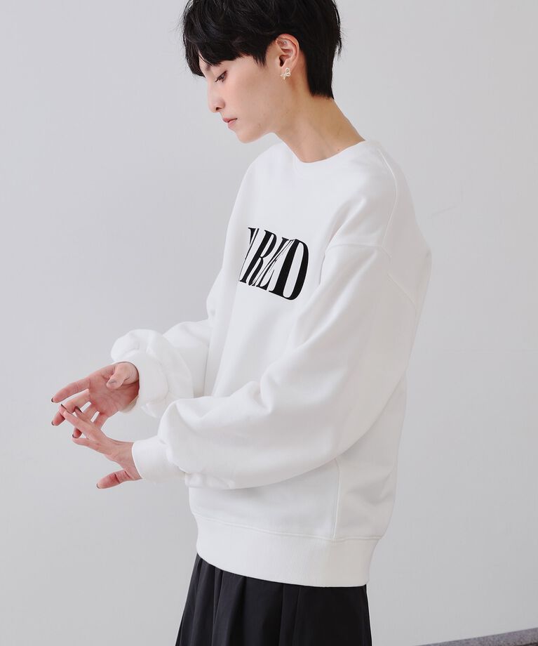 OPAQUE.CLIP「フロッキーロゴスウェット【洗濯機洗い可】」|Tシャツ・カットソー|