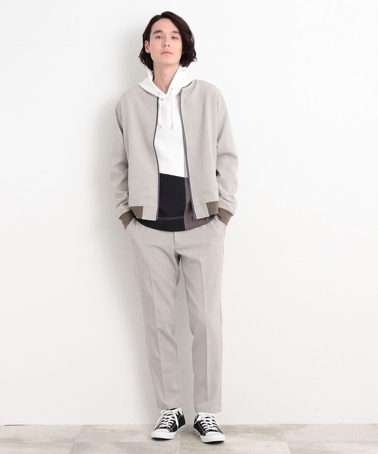 THE SHOP TK「【CAVIAN/キャビアン】リサイクルシャークスキンジップブルゾン セットアップ可」|ブルゾン・スタジャン|