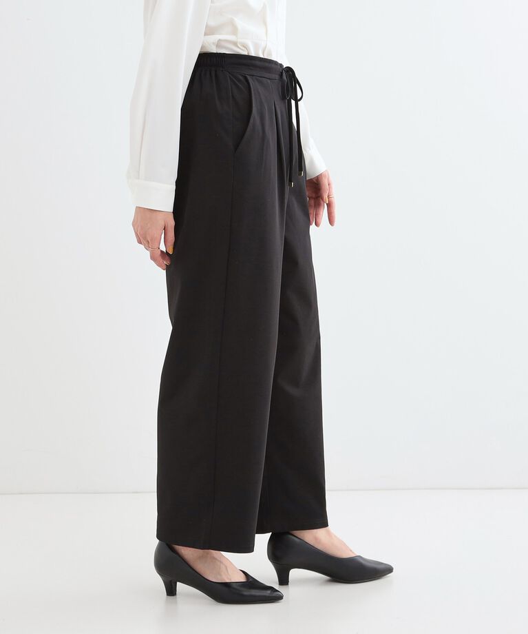 SHOO･LA･RUE「【S-LL】楽してすっきり タックワイドパンツ」|その他|