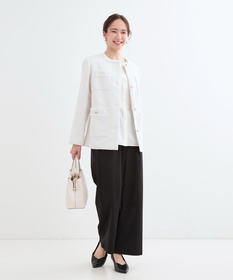 SHOO･LA･RUE「【S-LL】楽してすっきり タックワイドパンツ」|その他|
