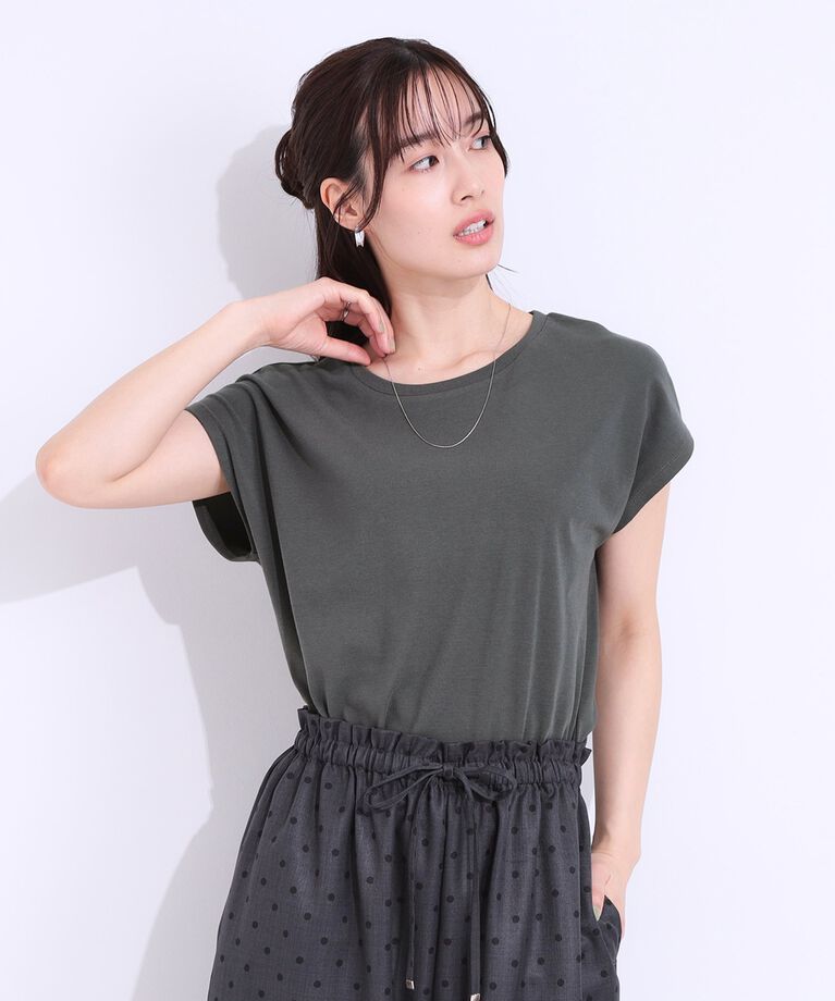 SHOO･LA･RUE「【S-LL/2点セット】程よい甘さをプラス Tシャツ＋チュールトップス」|Tシャツ・カットソー|