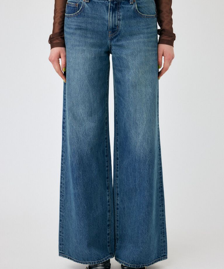 MOUSSY「W WAIST WIDE LEG STRAIGHT」|デニム|