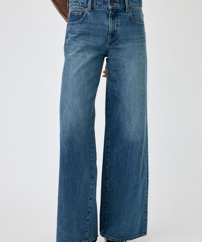MOUSSY「W WAIST WIDE LEG STRAIGHT」|デニム|