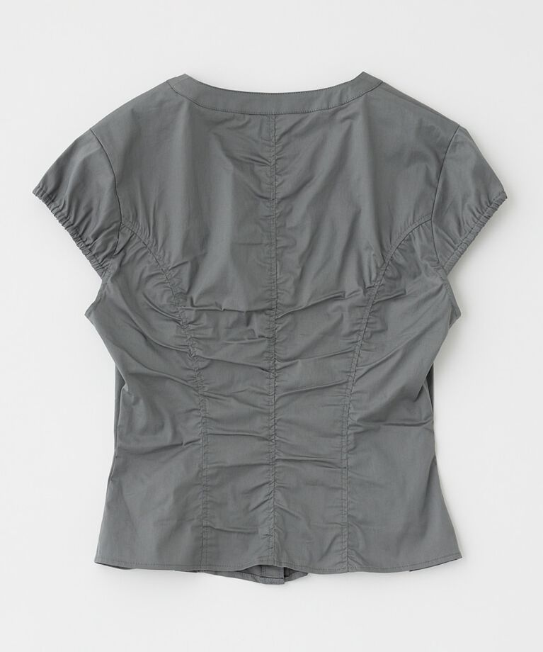 MOUSSY「CAPSLEEVE BUTTON シャツ」|シャツ・ブラウス|