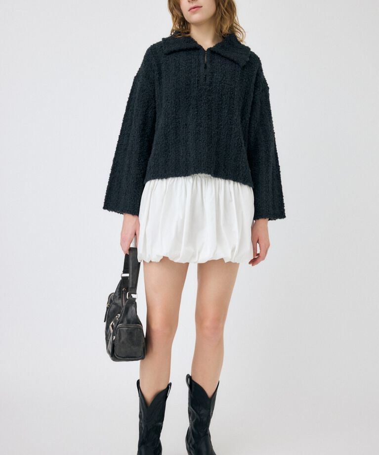 MOUSSY「OPEN COLLAR ニット」|ニット・セーター|