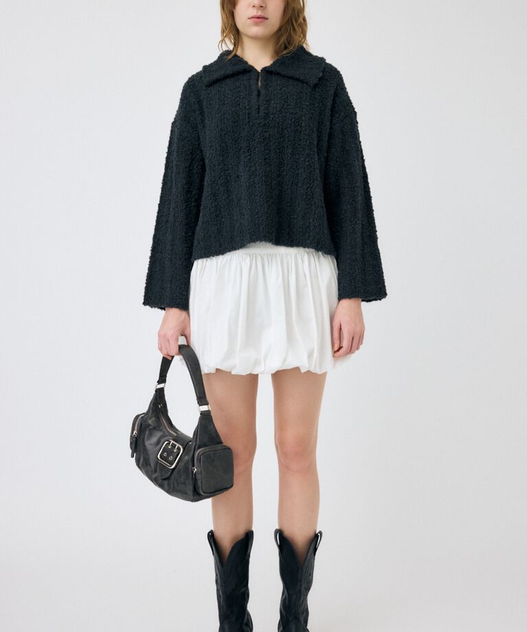 MOUSSY「OPEN COLLAR ニット」|ニット・セーター|