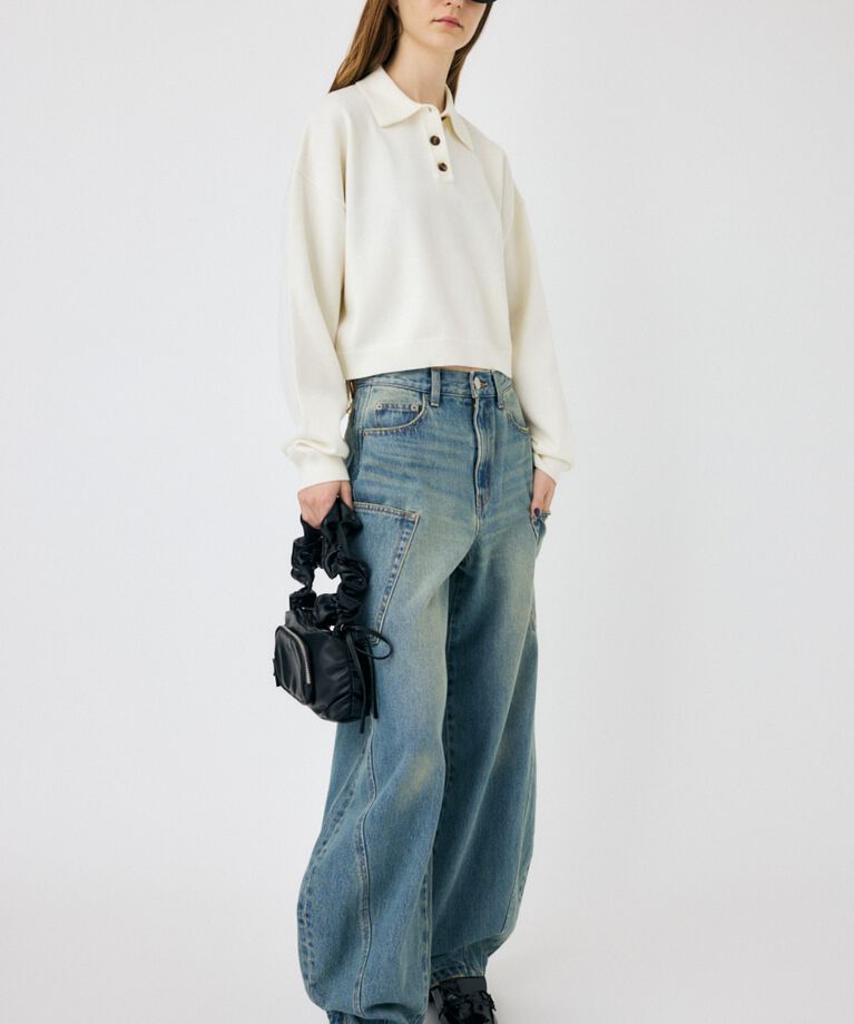 MOUSSY「BOXY KNIT ポロ」|ニット・セーター|IVOY3