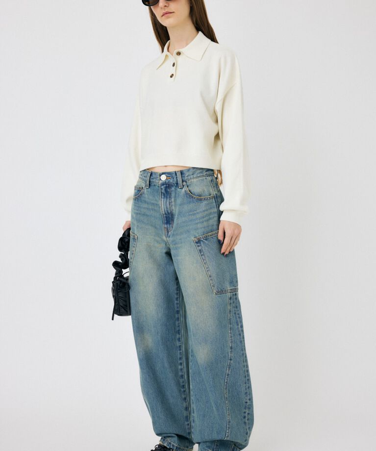 MOUSSY「BOXY KNIT ポロ」|ニット・セーター|