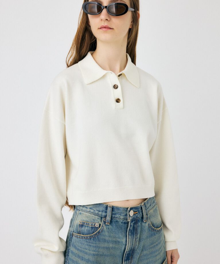 MOUSSY「BOXY KNIT ポロ」|ニット・セーター|
