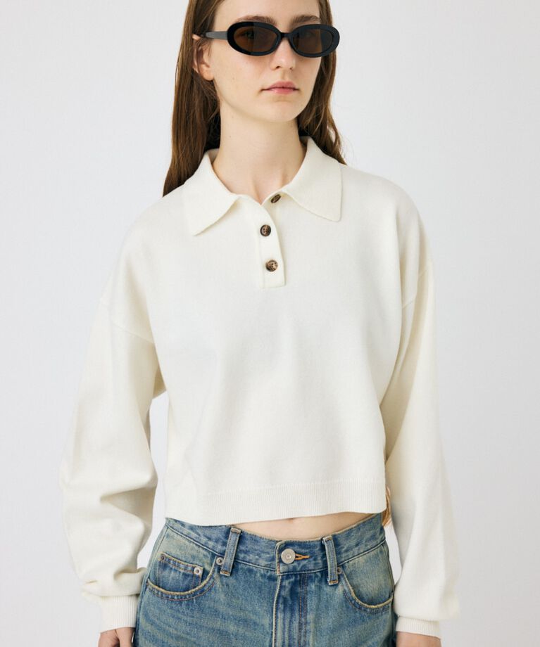 MOUSSY「BOXY KNIT ポロ」|ニット・セーター|