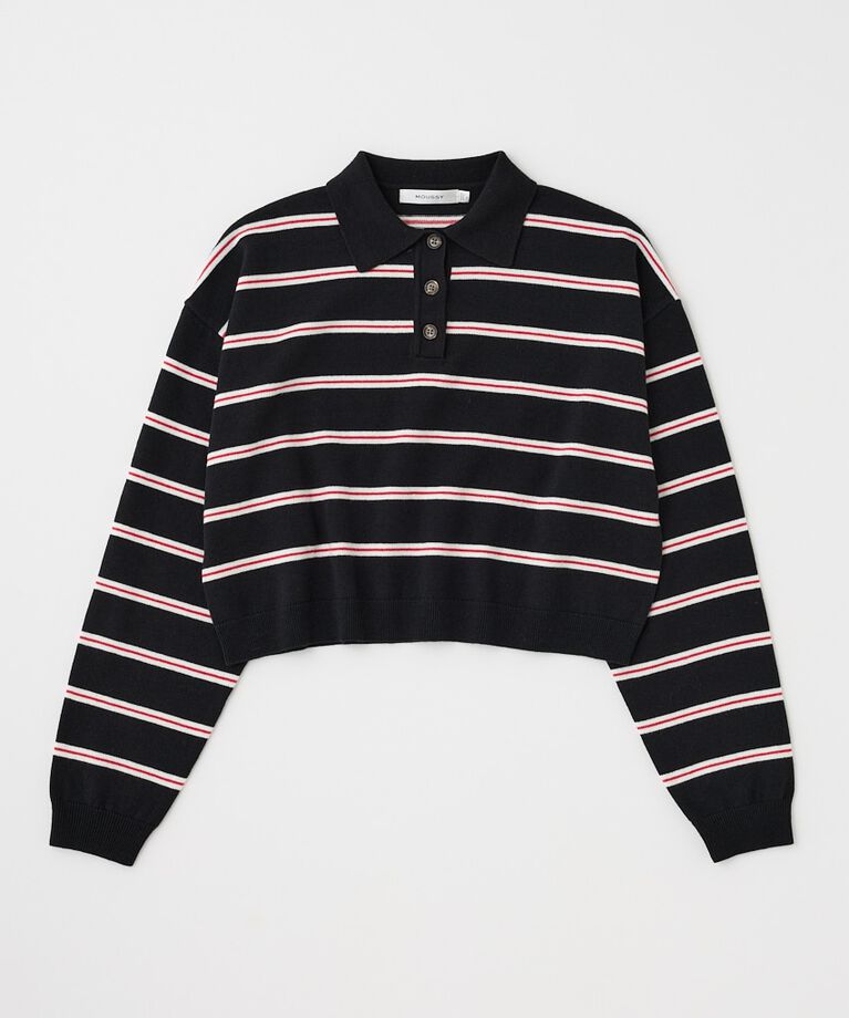 MOUSSY「BOXY KNIT ポロ」|ニット・セーター|