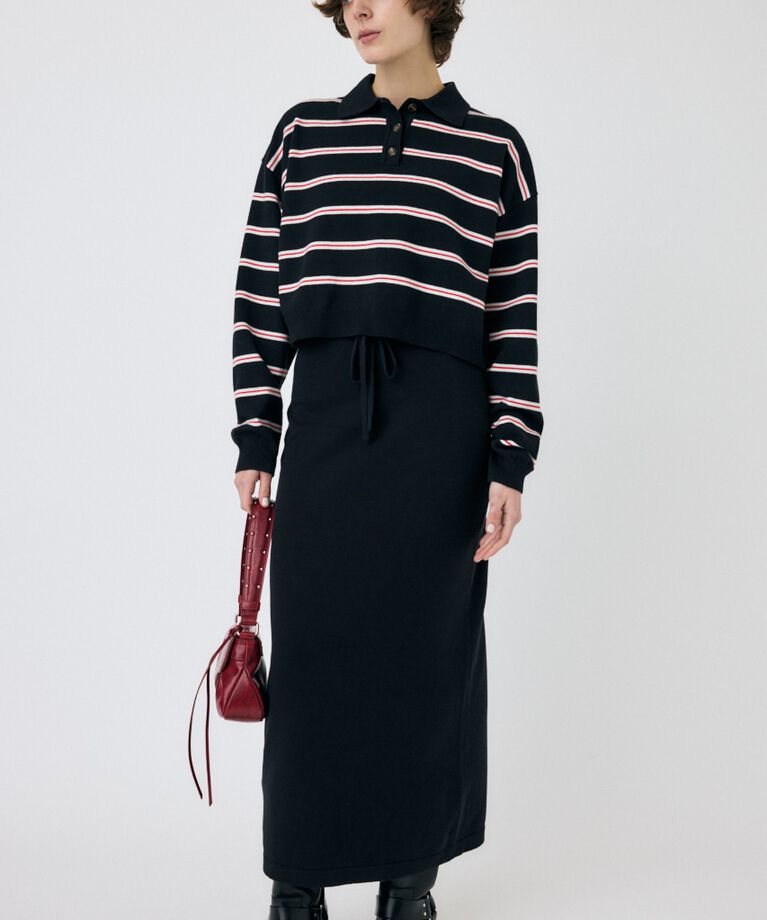 MOUSSY「BOXY KNIT ポロ」|ニット・セーター|
