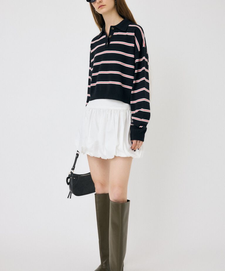 MOUSSY「BOXY KNIT ポロ」|ニット・セーター|