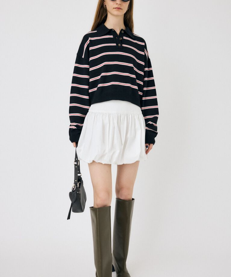 MOUSSY「BOXY KNIT ポロ」|ニット・セーター|