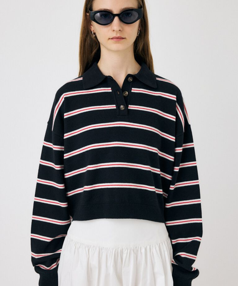 MOUSSY「BOXY KNIT ポロ」|ニット・セーター|