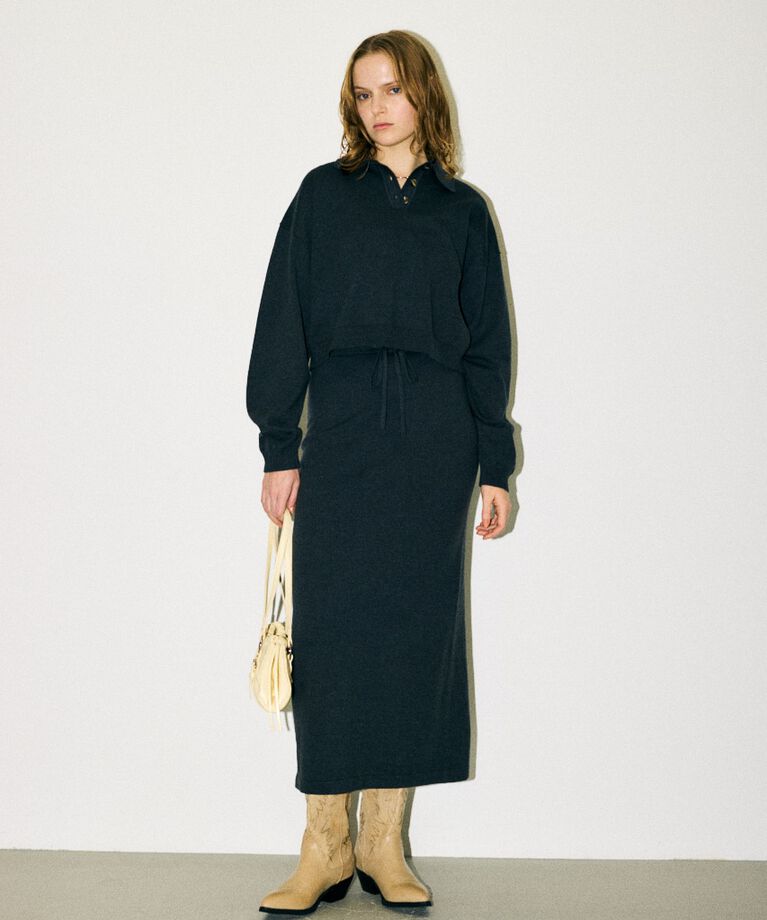 MOUSSY「BOXY KNIT ポロ」|ニット・セーター|