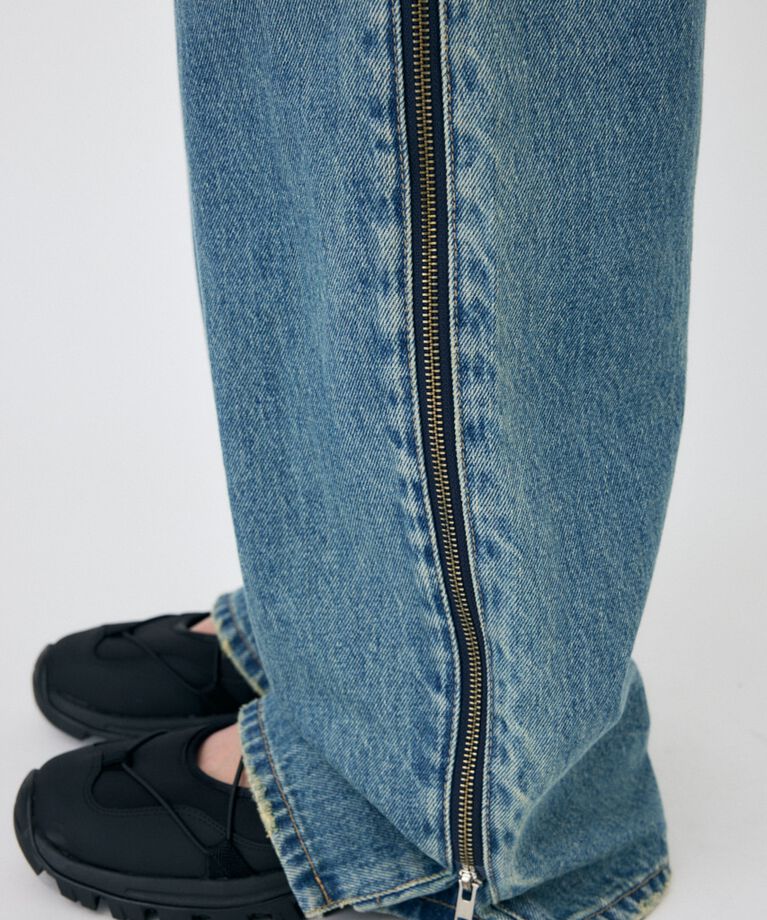 MOUSSY「SIDE ZIP バギー」|デニム|
