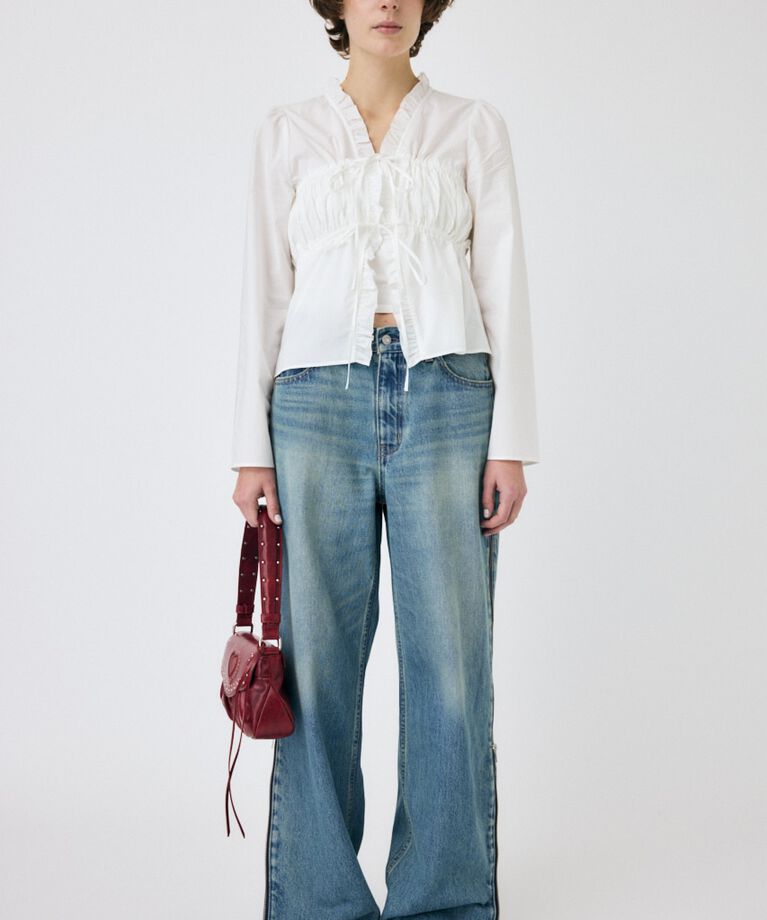 MOUSSY「SIDE ZIP バギー」|デニム|