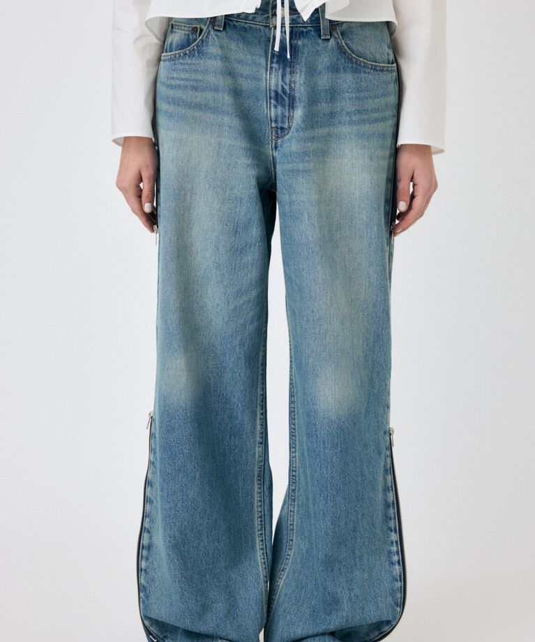MOUSSY「SIDE ZIP バギー」|デニム|