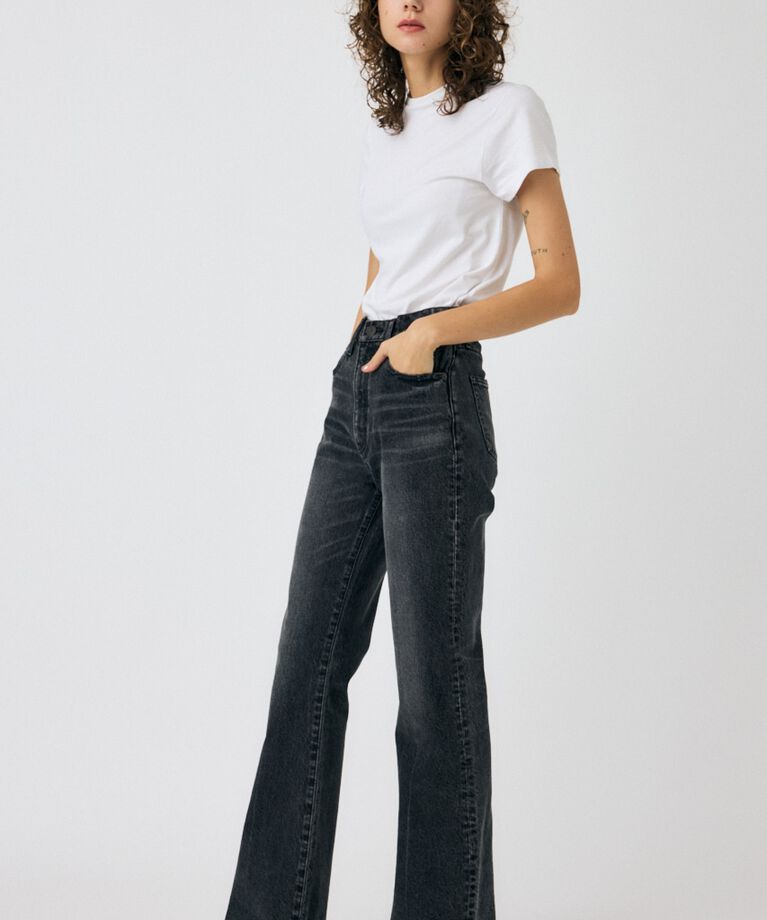 MOUSSY「MVS BLACK FLARE」|デニム|