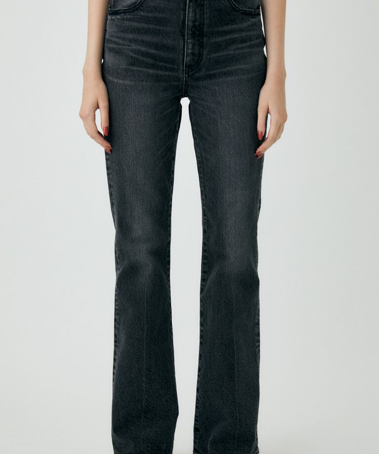 MOUSSY「MVS BLACK FLARE」|デニム|