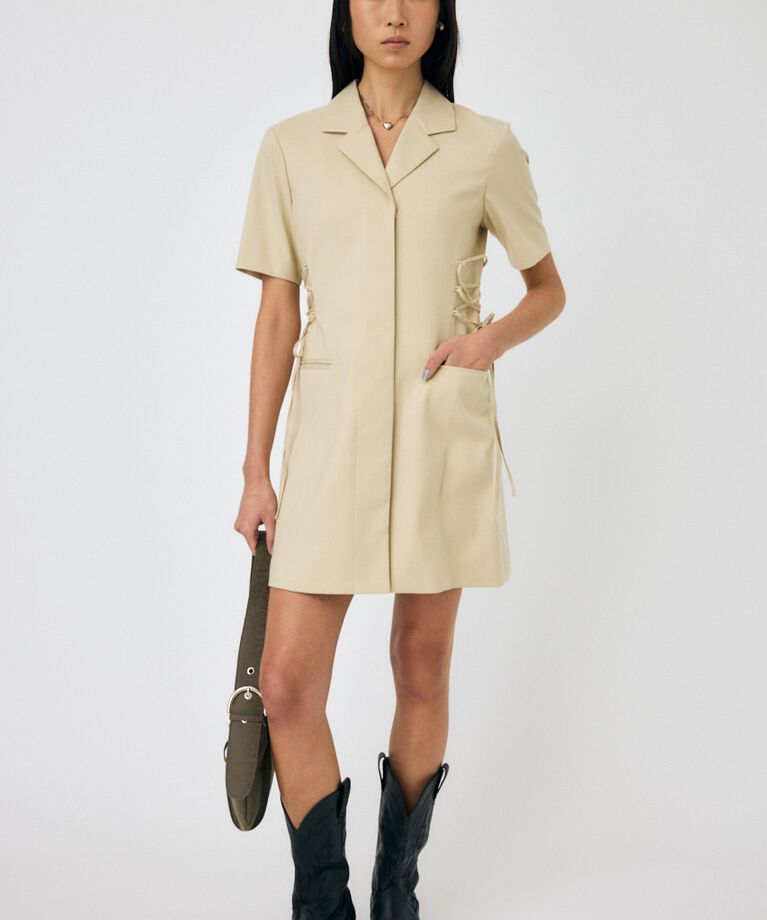 MOUSSY「LACE UP TAILORED ドレス」|ワンピース|