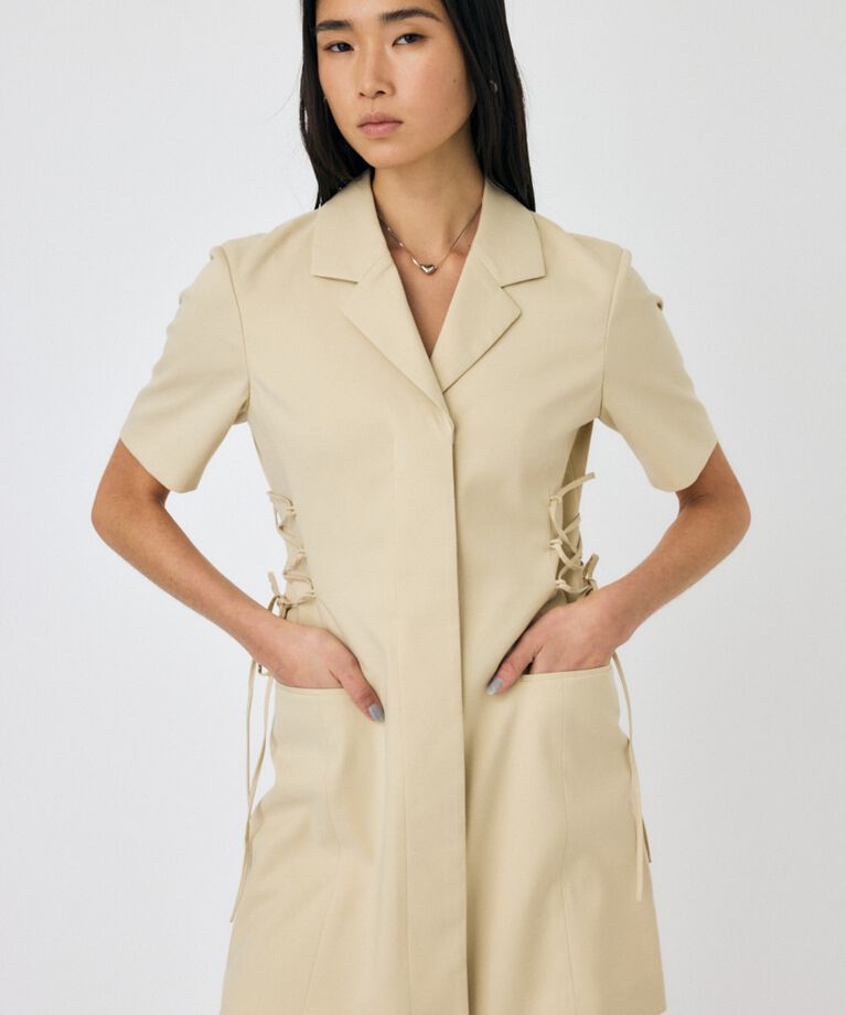 MOUSSY「LACE UP TAILORED ドレス」|ワンピース|