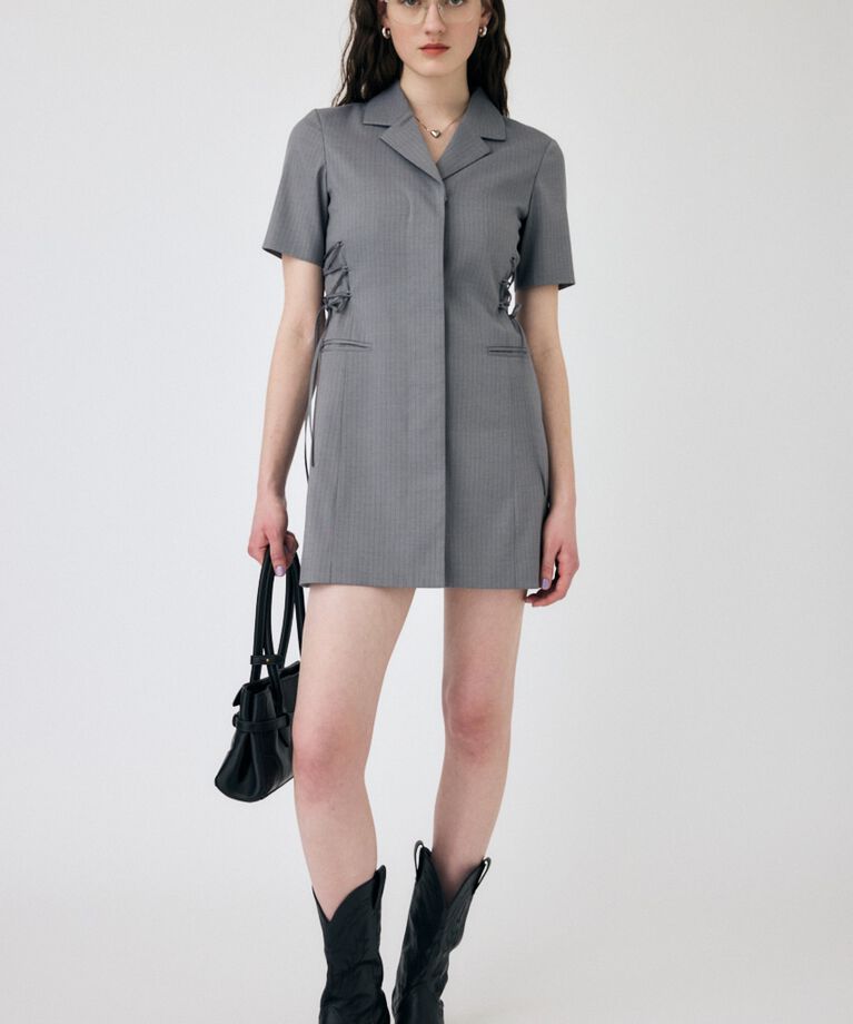 MOUSSY「LACE UP TAILORED ドレス」|ワンピース|