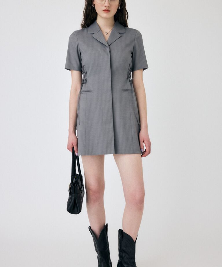 MOUSSY「LACE UP TAILORED ドレス」|ワンピース|