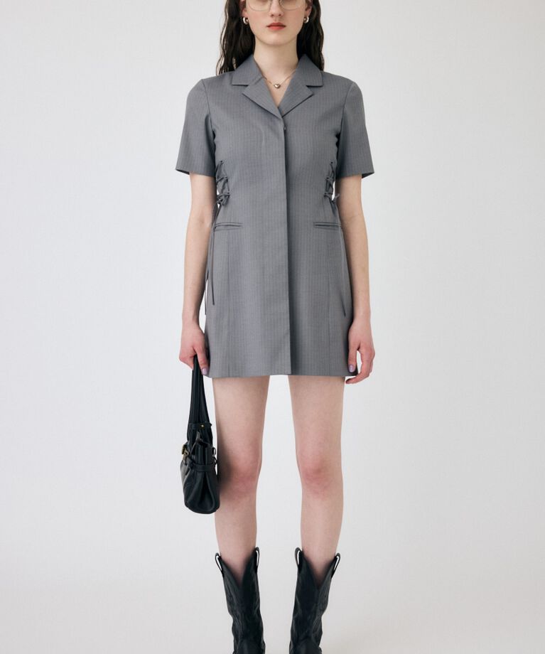 MOUSSY「LACE UP TAILORED ドレス」|ワンピース|