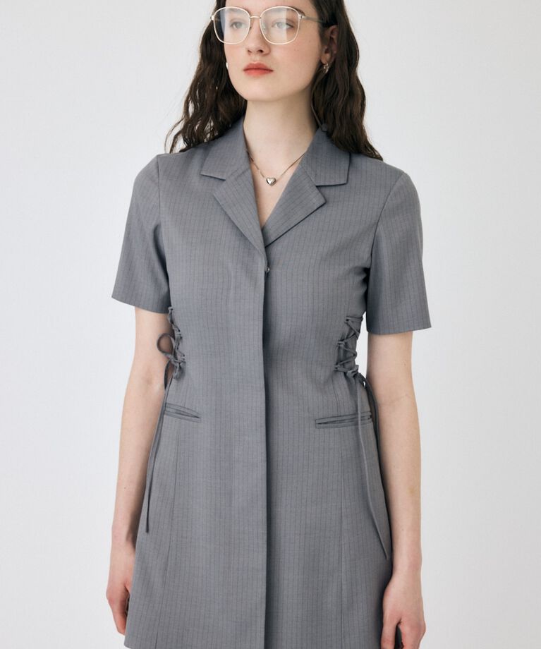 MOUSSY「LACE UP TAILORED ドレス」|ワンピース|