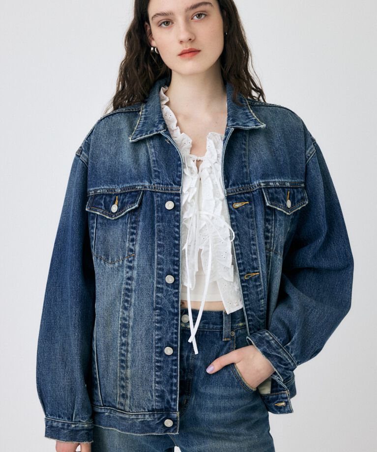 MOUSSY「OVERDYE デニムジャケット」|デニムジャケット|BLU