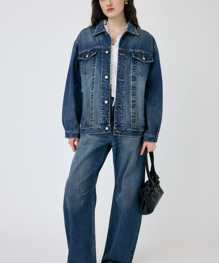MOUSSY「OVERDYE デニムジャケット」|デニムジャケット|