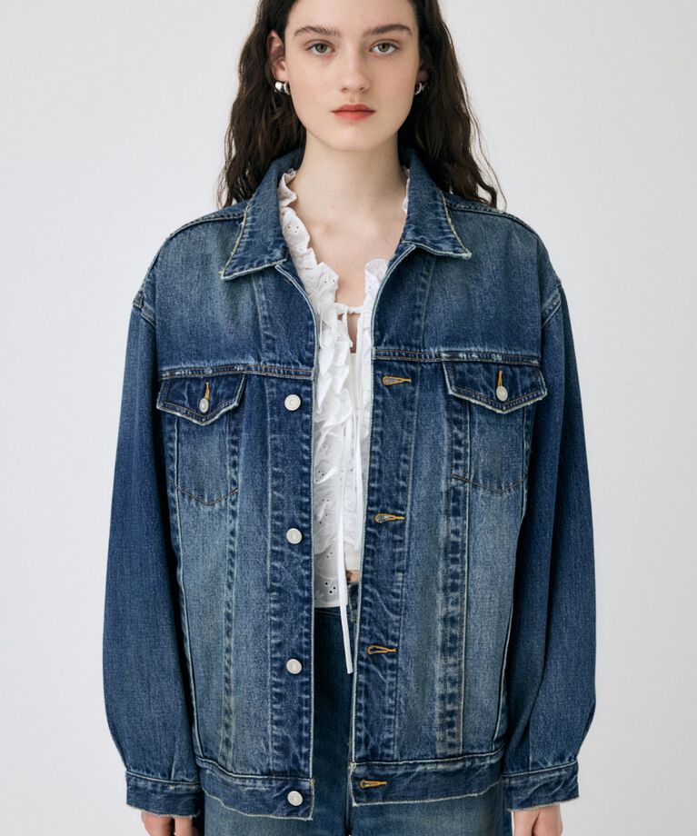 MOUSSY「OVERDYE デニムジャケット」|デニムジャケット|