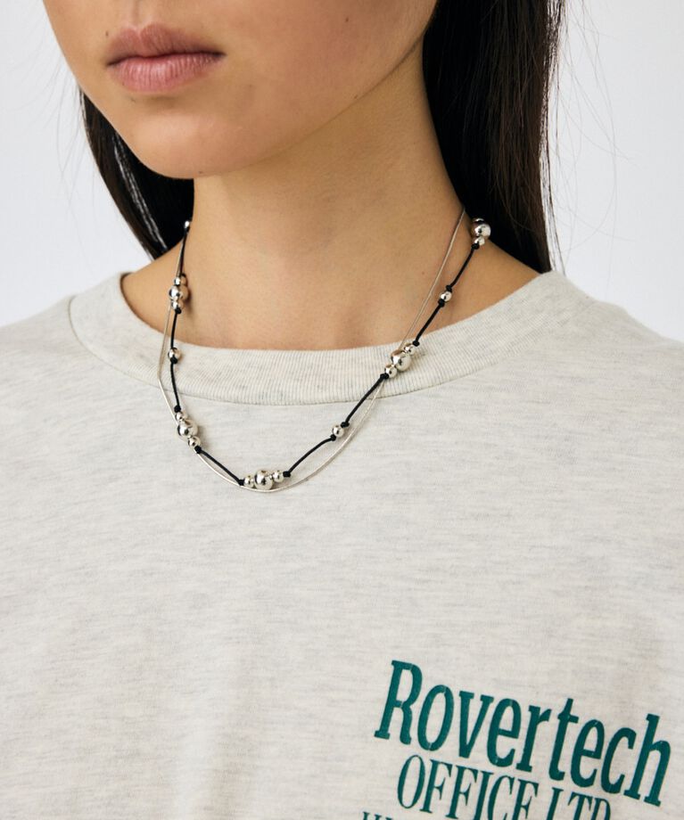 MOUSSY「CORD & CHAIN ネックレス」|ネックレス|SLV