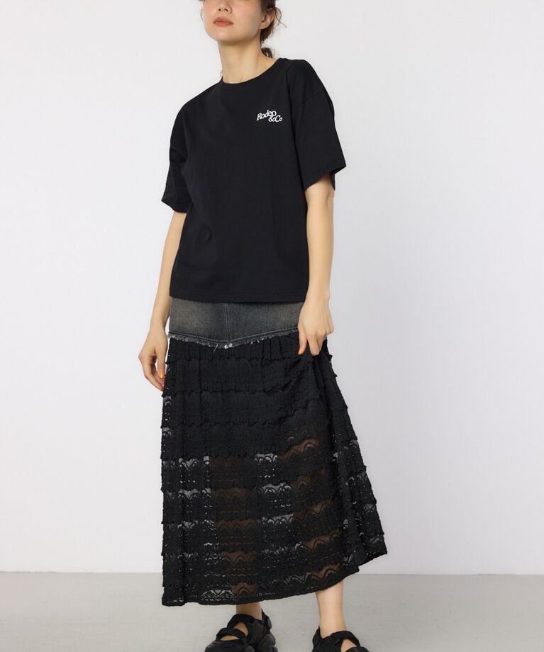 RODEO CROWNS「Flower Logo Embroidery Tシャツ」|Tシャツ・カットソー|