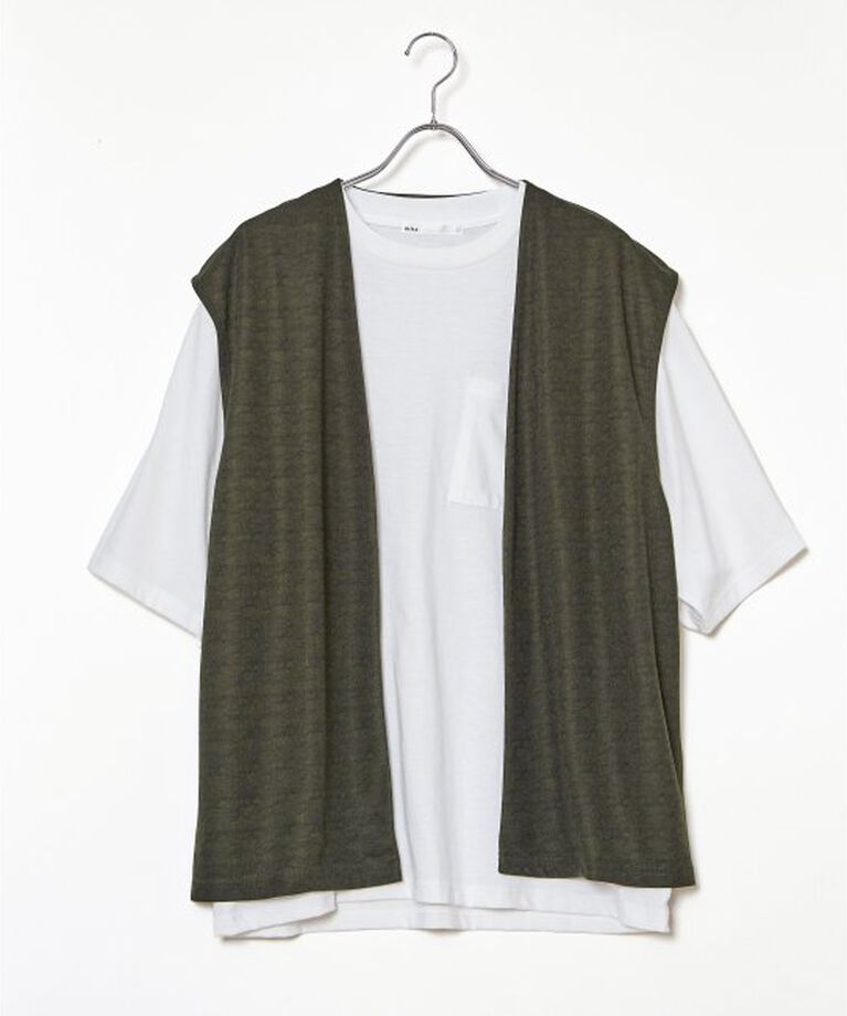 ikka「【2点セット】ジョーゼットジレインナーセット」|Tシャツ・カットソー|