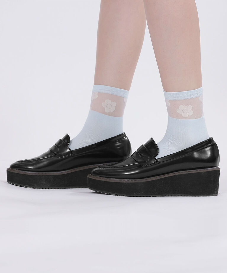 MARY QUANT「シアーミックスデイジー ソックス」|ソックス|ライトブルー
