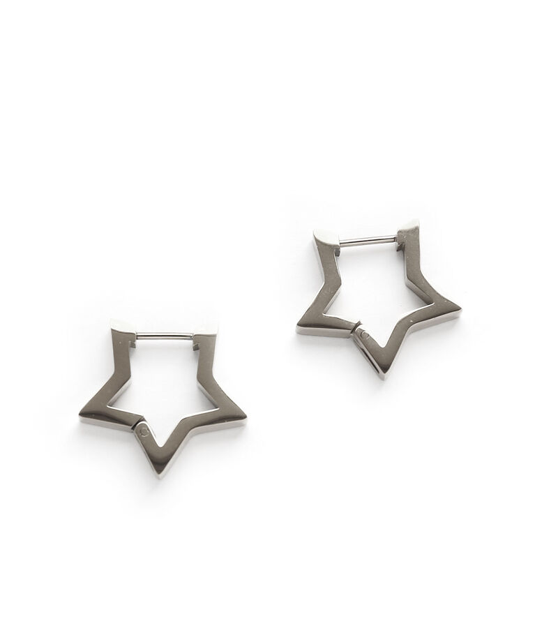  「[stainless]ステンレス・スターフープピアス〈金属アレルギー対応〉」|ピアス|