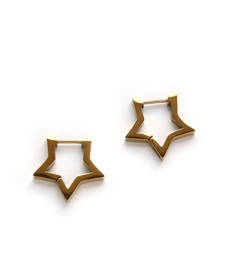  「[stainless]ステンレス・スターフープピアス〈金属アレルギー対応〉」|ピアス|