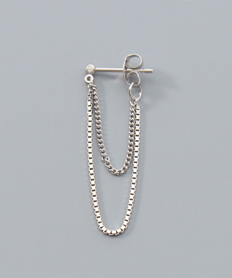 JUPITER「【SV】チェーンフープピアス」|ピアス|