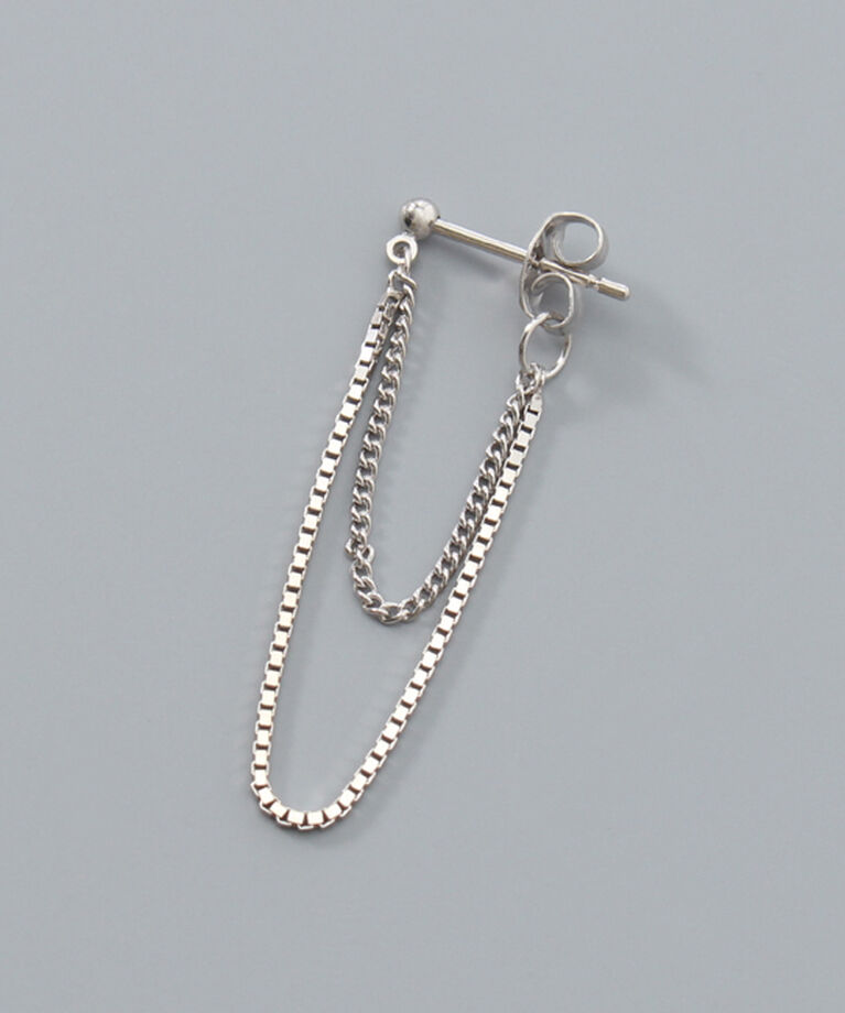 JUPITER「【SV】チェーンフープピアス」|ピアス|