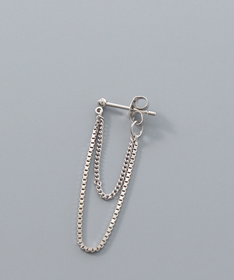 JUPITER「【SV】チェーンフープピアス」|ピアス|