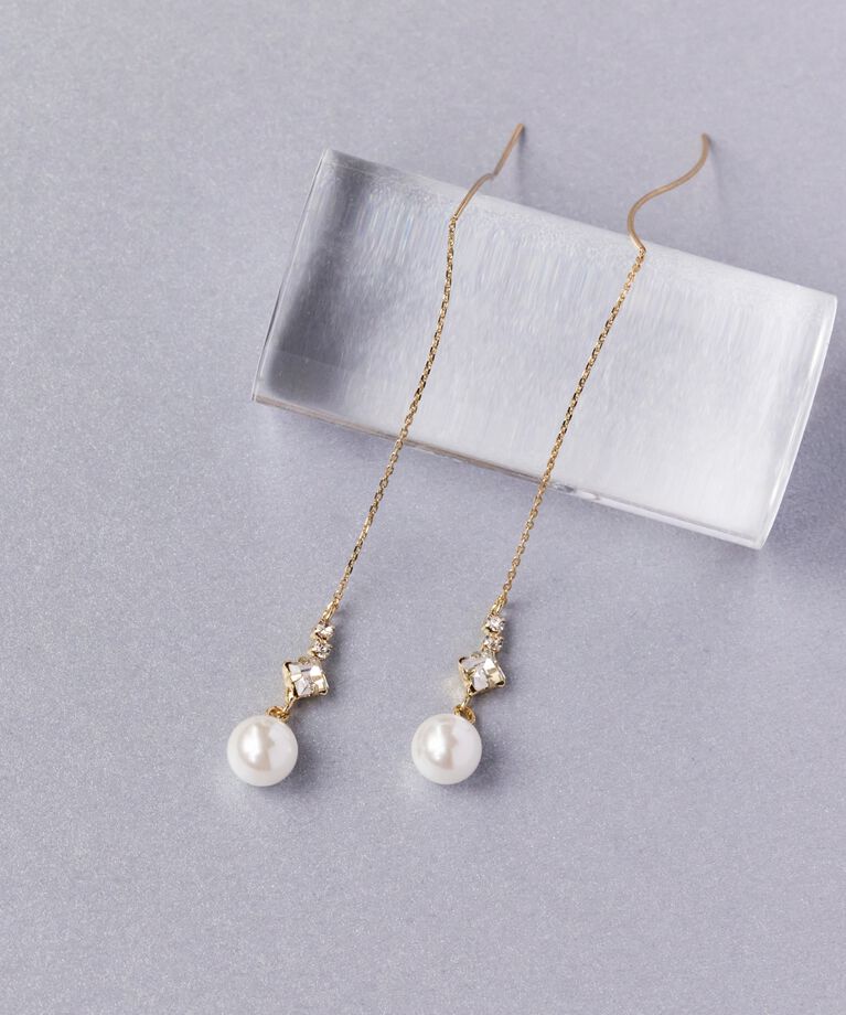 Phoebe「オールウェイズパールビジューアメリカンピアス　」|ピアス|