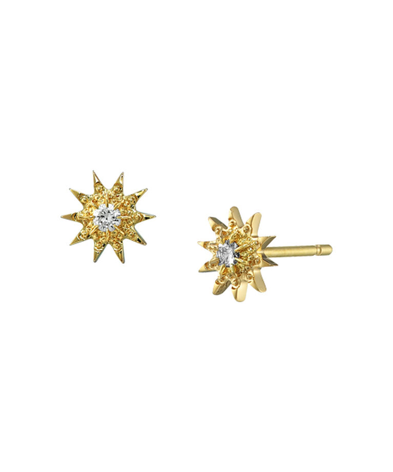 STAR JEWELRY「DIAMOND SUNBURST」|ピアス|イエローゴールド