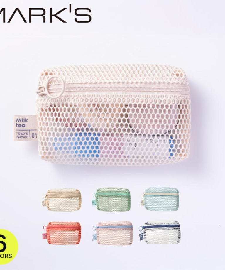  「ミニポーチ／メッシュコレクション」|ポーチ|ベージュ