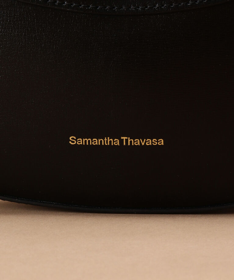 Samantha Thavasa「[日韓共同企画]シンプルスプリットレザーハーフムーンバッグ」|ショルダー・メッセンジャー|