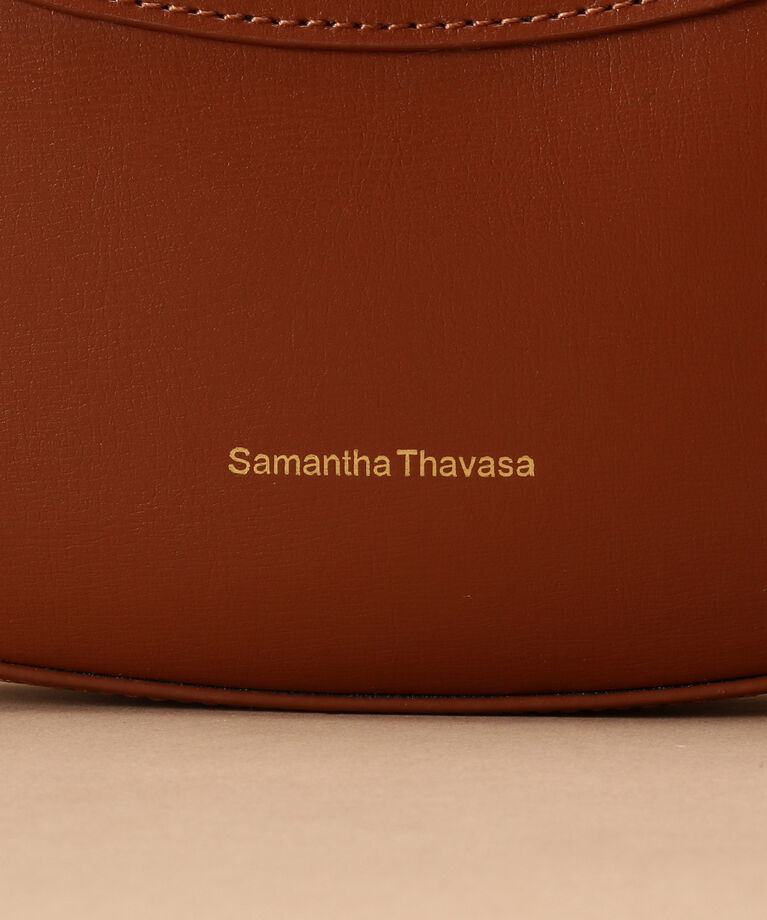 Samantha Thavasa「[日韓共同企画]シンプルスプリットレザーハーフムーンバッグ」|ショルダー・メッセンジャー|
