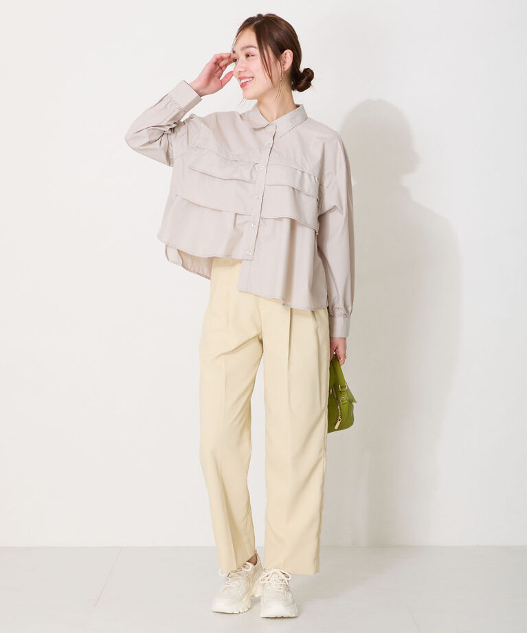 ORiental TRaffic「●2025春夏新作●レース×ジャガード厚底スニーカー/OT3755」|スニーカー|